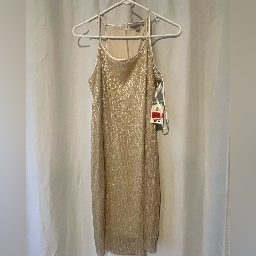 Stunning Gold Sequin Midi Dress